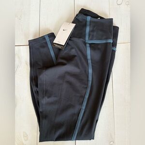 Nike One Women's Black Dri-Fit High Rise Training 7/8 Length Tights NWT